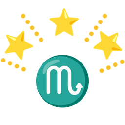 glowing star and Scorpio