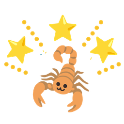 glowing star and scorpion