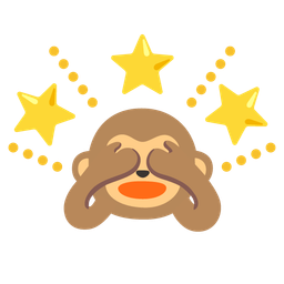 glowing star and see-no-evil monkey