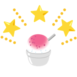 glowing star and shaved ice