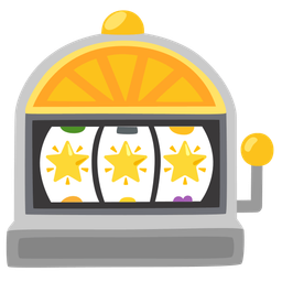 glowing star and slot machine