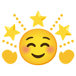 Glowing star and Smiling face