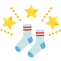 glowing star and socks