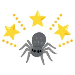 glowing star and spider