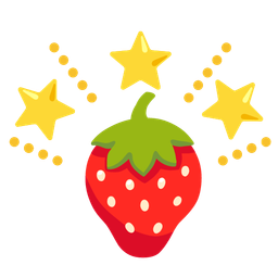 glowing star and strawberry