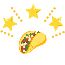 glowing star and taco