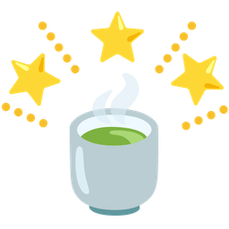glowing star and teacup without handle