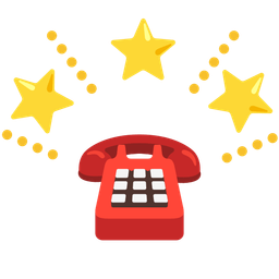 glowing star and telephone