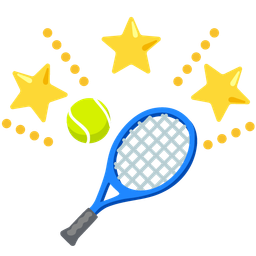glowing star and tennis