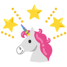 glowing star and unicorn