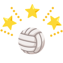 glowing star and volleyball