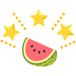 glowing star and watermelon