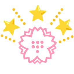 glowing star and white flower