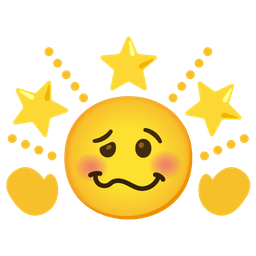 glowing star and woozy face