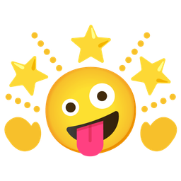 Glowing star and Zany face