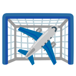 goal net and airplane