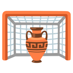 goal net and amphora