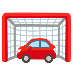 goal net and automobile