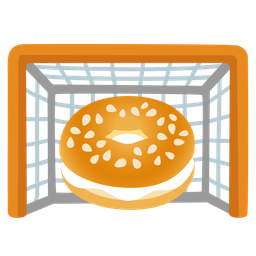 goal net and bagel