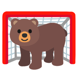 goal net and bear