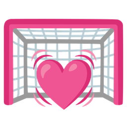 goal net and beating heart