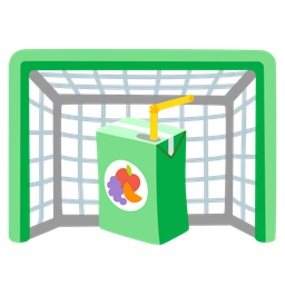 goal net and beverage box