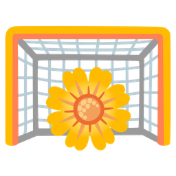 goal net and blossom