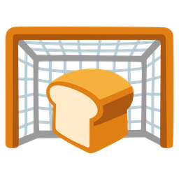 goal net and bread