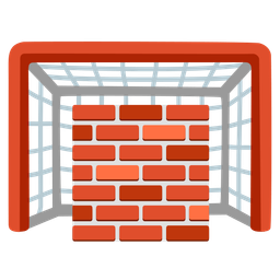 goal net and brick