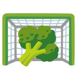 goal net and broccoli
