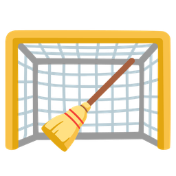 goal net and broom