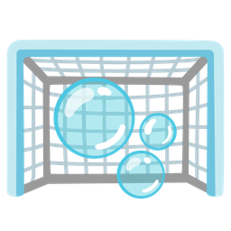 goal net and bubbles