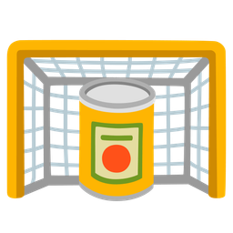 goal net and canned food