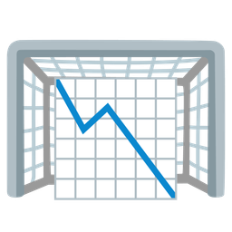 goal net and chart decreasing