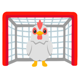 goal net and chicken
