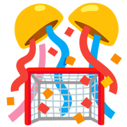 goal net and confetti ball