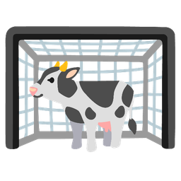 goal net and cow face