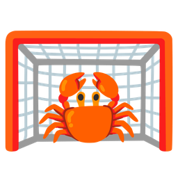 goal net and crab