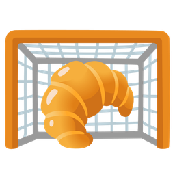 goal net and croissant
