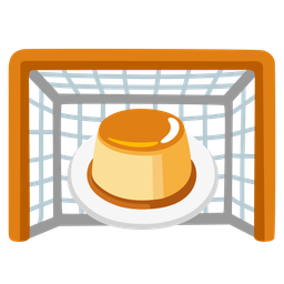 goal net and custard