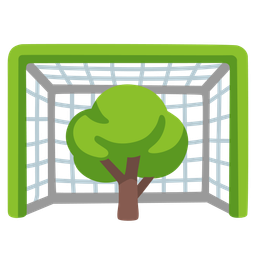 goal net and deciduous tree
