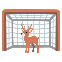 goal net and deer