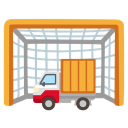 goal net and delivery truck
