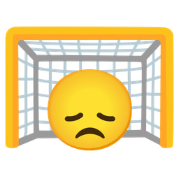 goal net and disappointed face
