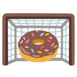 goal net and doughnut