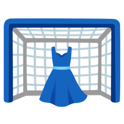 goal net and dress