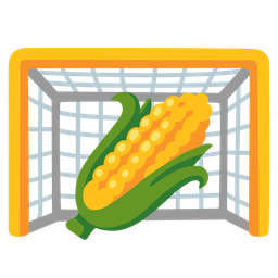 goal net and ear of corn