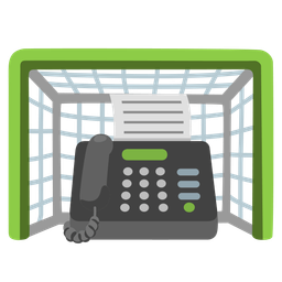 goal net and fax machine
