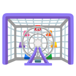 goal net and ferris wheel