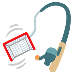 goal net and fishing pole